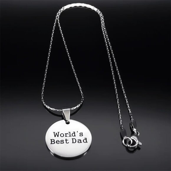 Other - Worlds Best Dad, Fathers Day Necklace Gifts for Father's Day, Stainless Steel